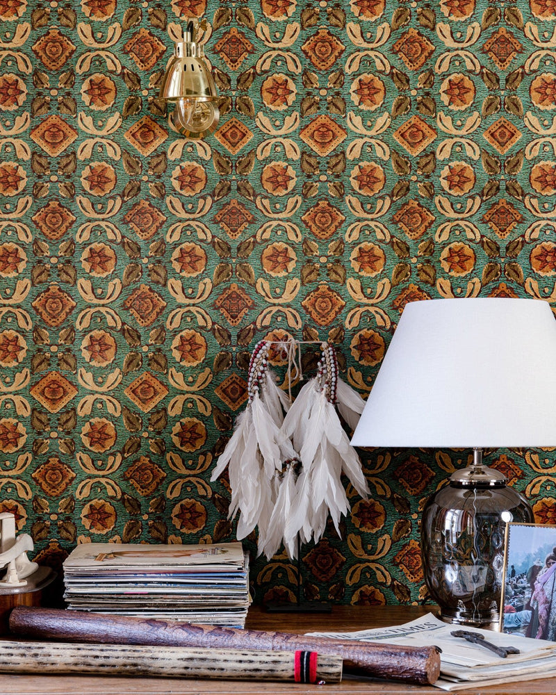 Mind The Gap - VARANASI Indigo Wallpaper - WP30099