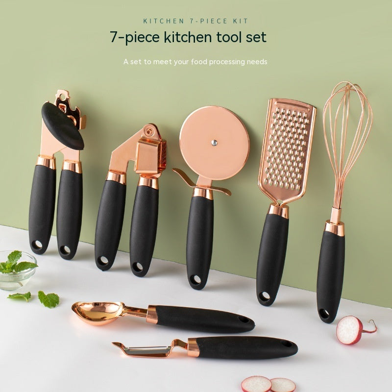 Kitchen Household Peeler Gadget Copper Plating Set glodeco