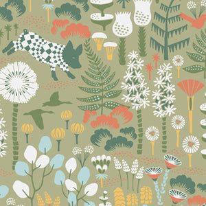 Schumacher - Hoppmosse - Sage - 1451 - Wallpaper