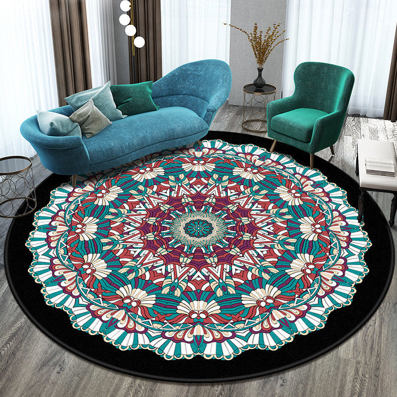 Round Bedroom & Living Room Rug – National Style Home Decor Carpet. glodeco