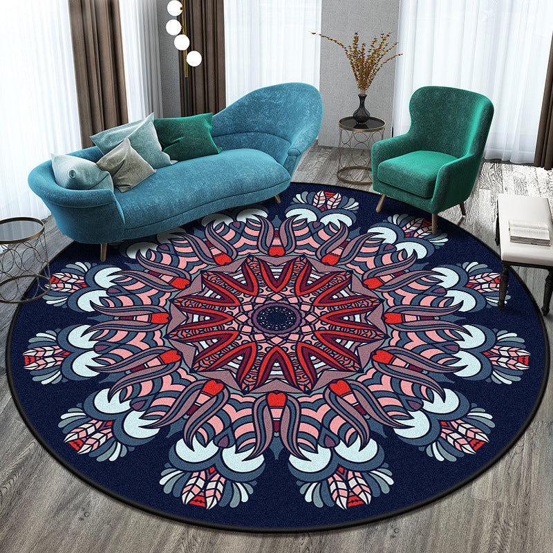 Round Bedroom & Living Room Rug – National Style Home Decor Carpet. glodeco