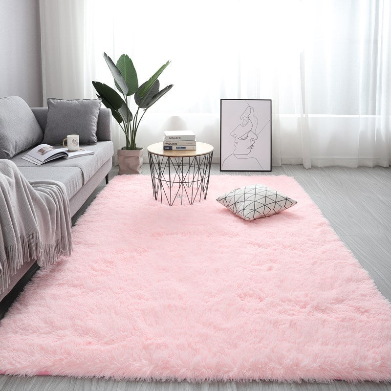 Nordic Fluffy Rectangle Rug – Soft Anti-Slip Carpet 13 Colors. glodeco