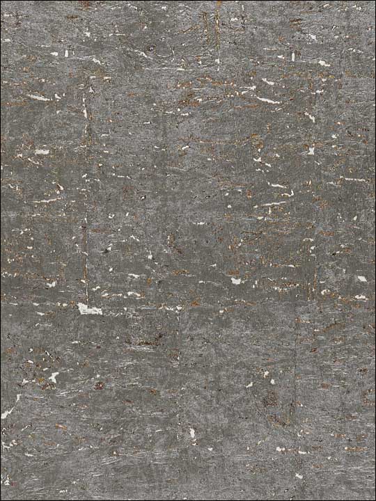 Scalamandre SC0004WP88336 Metal Cork Graphite Wallpaper