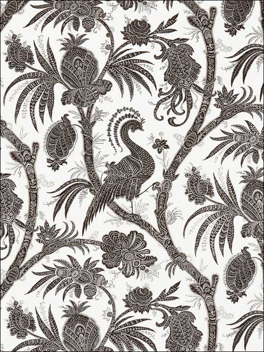 Scalamandre SC0007WP88355 Balinese Peacock Java Wallpaper