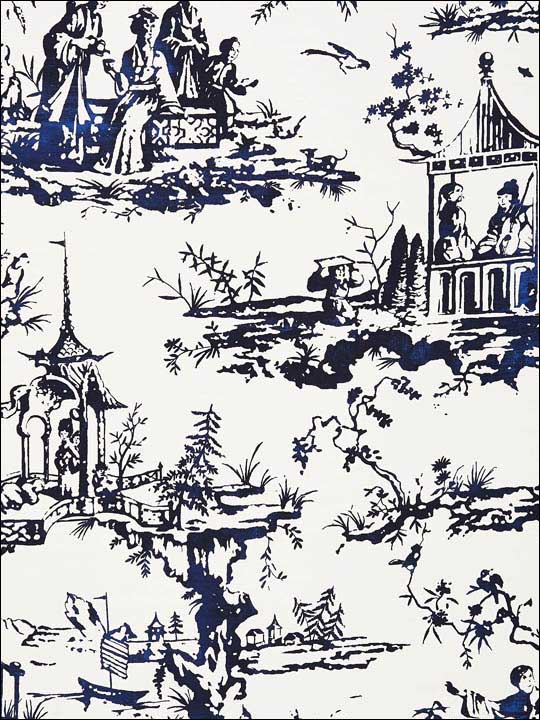 Scalamandre SC0001WP88357 Summer Palace Porcelain Wallpaper