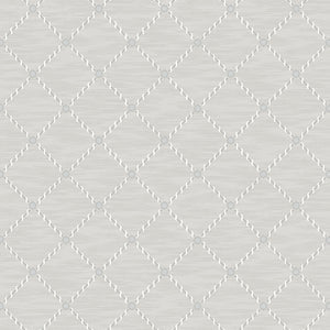 Schumacher - Golden Trellis - Grey And Silver - 2266 - Wallpaper