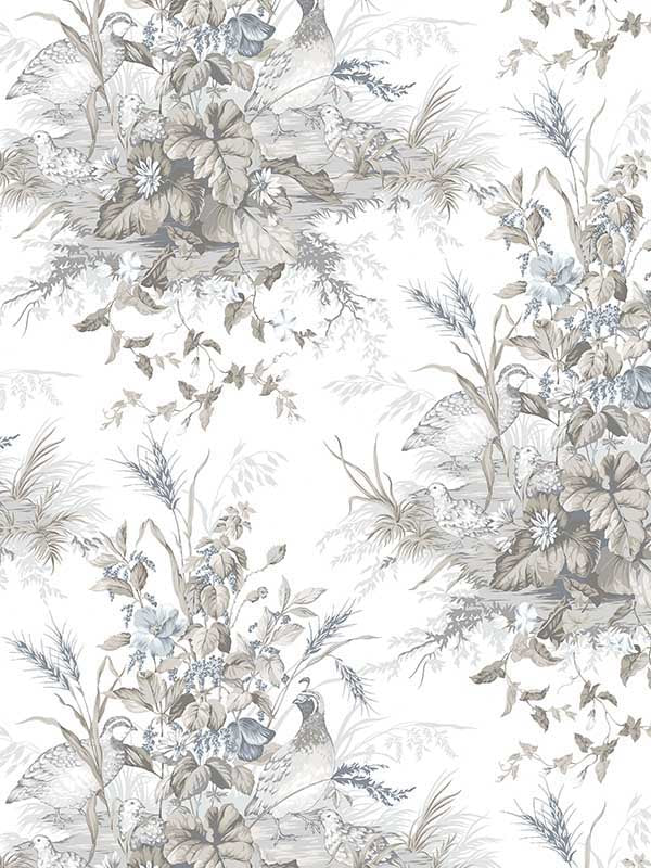 Scalamandre SC0001WP88434 Edwins Covey Grisaille Wallpaper