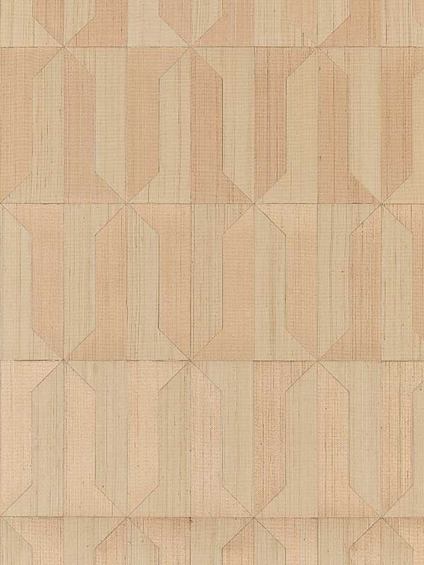 Scalamandre SC0001WP88463 Mezzo Sisal Natural and Warm Gold Wallpaper