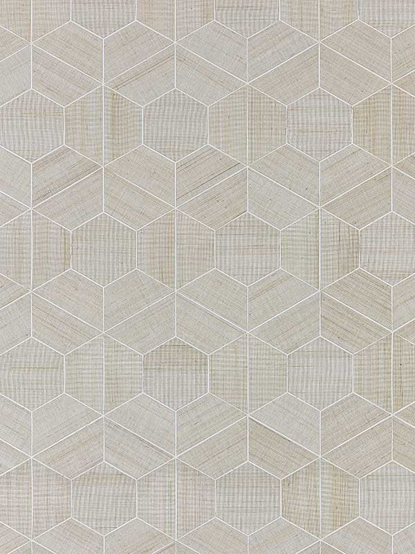 Scalamandre SC0001WP88469 Hive Abaca Snowflake Wallpaper