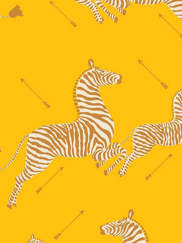 Scalamandre SC0002WP81388M Zebras Wallpaper Zanzibar Gold Wallpaper