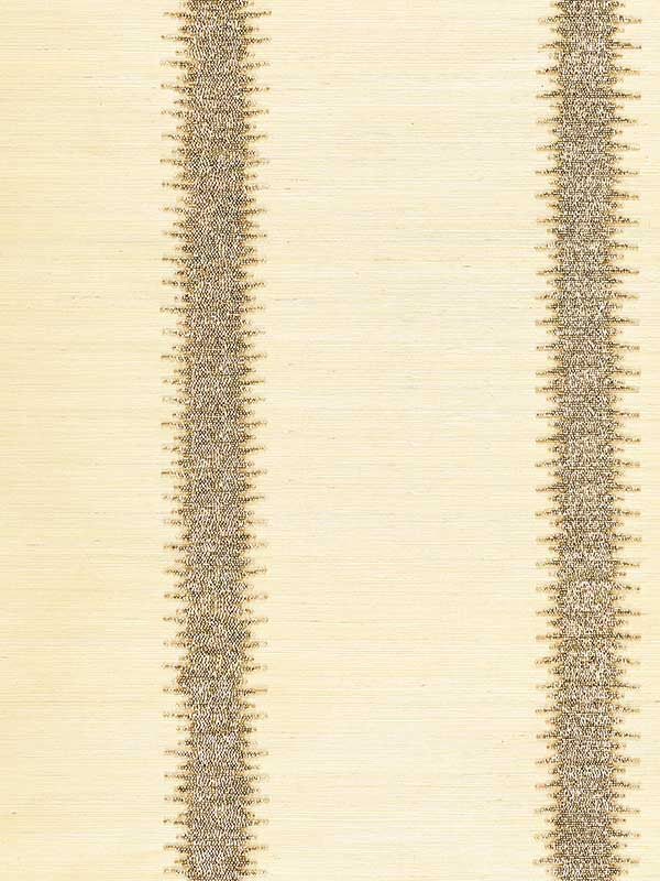 Scalamandre SC0002WP88386 Veronica Beaded Grasscloth Burnished Gold Wallpaper