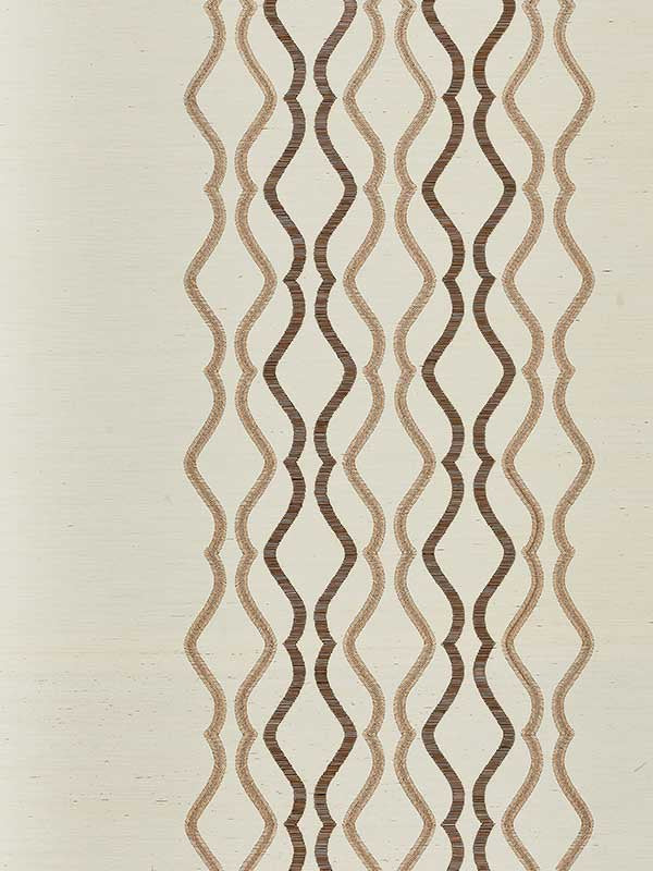 Scalamandre SC0002WP88447 Valentina Embellished Sisal Shell Wallpaper