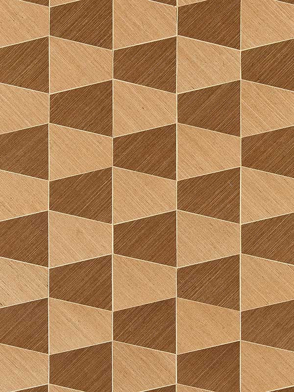 Scalamandre SC0002WP88465 Staccato Sisal Bisque and Brunette Wallpaper