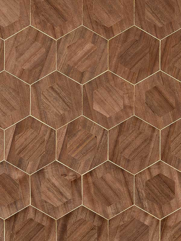 Scalamandre SC0002WP88476 Hexad Hazelnut Wallpaper