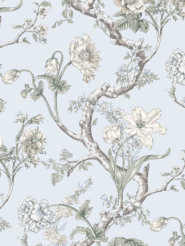 Scalamandre SC0003WP88432 Andrew Jackson Floral Skylight Wallpaper