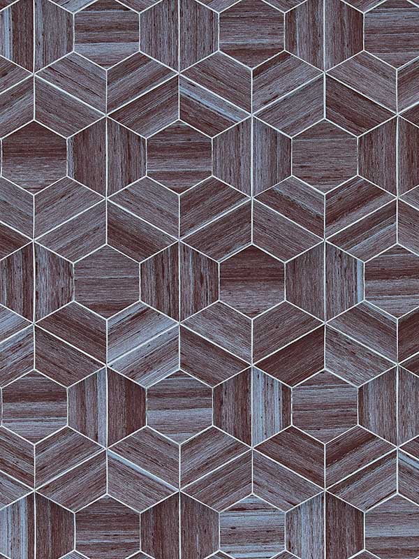 Scalamandre SC0003WP88470 Hive Slub Twilight Wallpaper