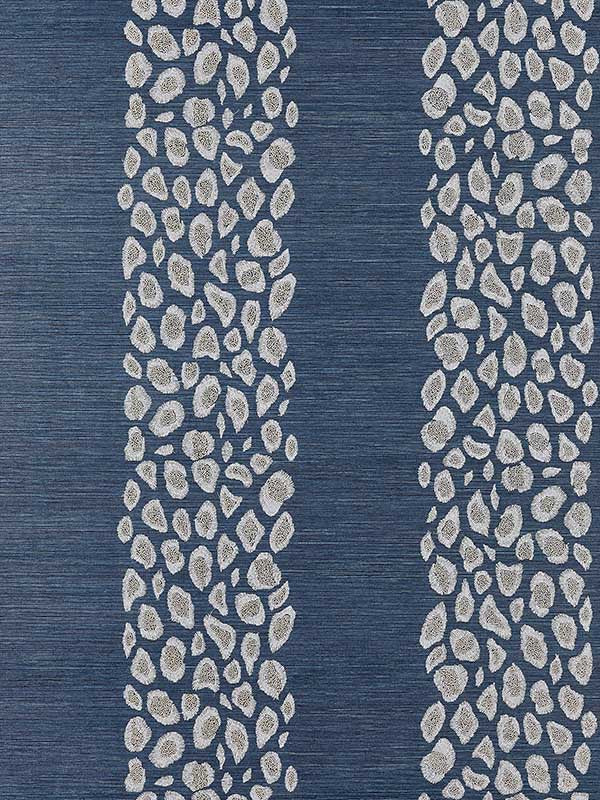 Scalamandre SC0004WP88446 Catwalk Embellished Grasscloth Midnight Wallpaper