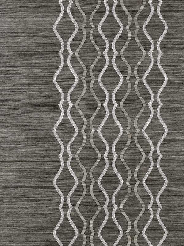 Scalamandre SC0004WP88447 Valentina Embellished Sisal Sterling Wallpaper