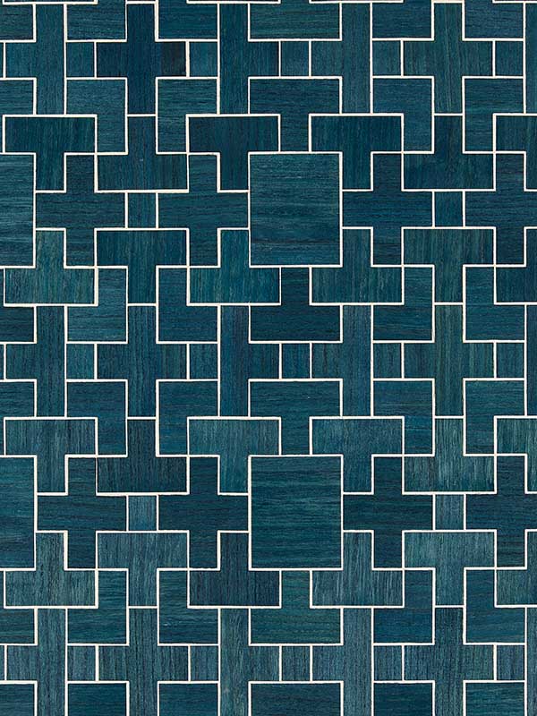 Scalamandre SC0004WP88480 Allegro Wood Deep Sea Wallpaper