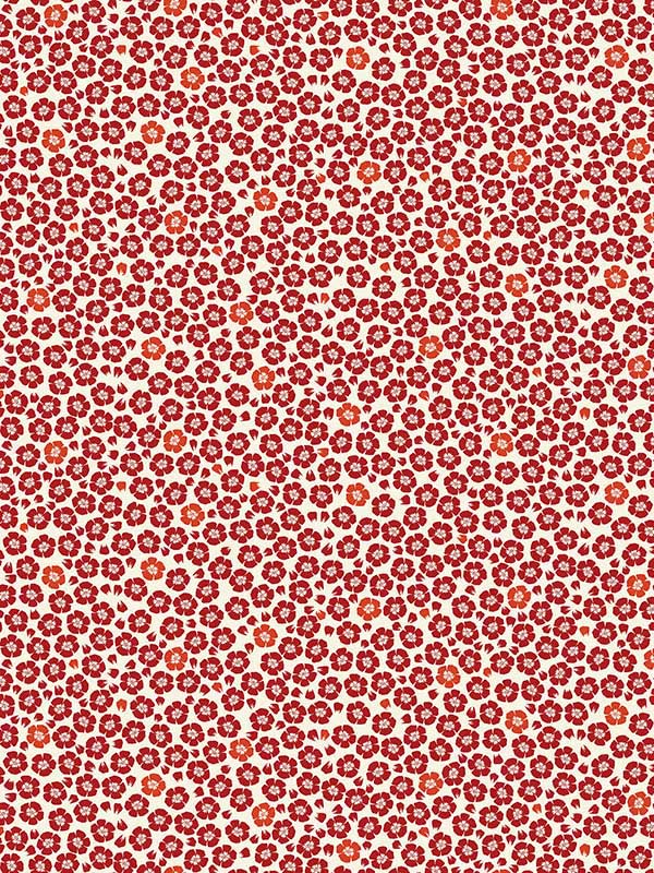 Scalamandre WH000013331 Coquelicot Rouge Wallpaper