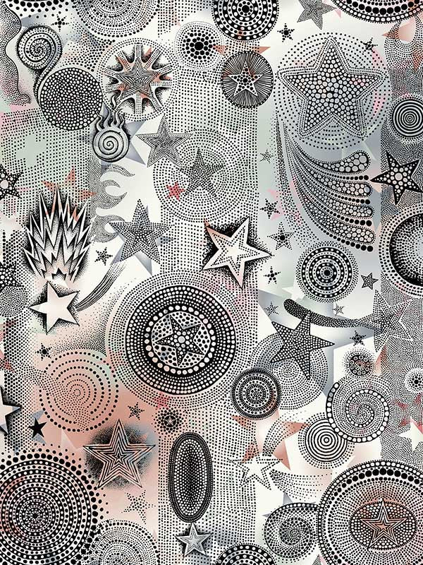Scalamandre WH000013332 Etoiles Multico Wallpaper