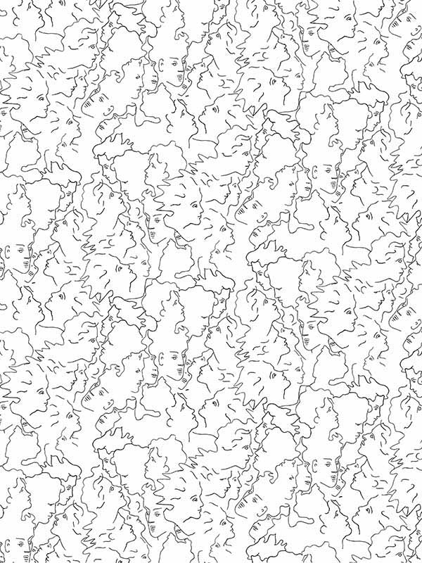 Scalamandre WH000016462 Ressemblance Ivoire Noir Wallpaper