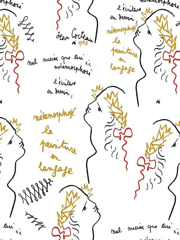 Scalamandre WH000016465 Ecriture Noir Wallpaper