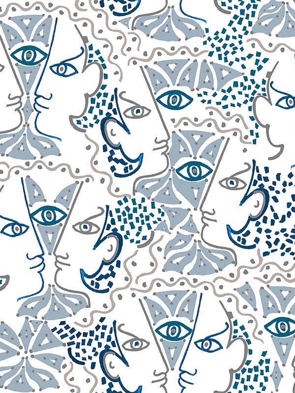 Scalamandre WH000016468 Union Azur Wallpaper