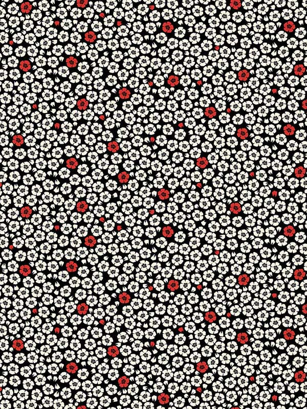 Scalamandre WH000023331 Coquelicot Noir Wallpaper