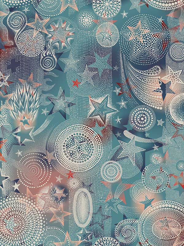 Scalamandre WH000023332 Etoiles Bleus Wallpaper