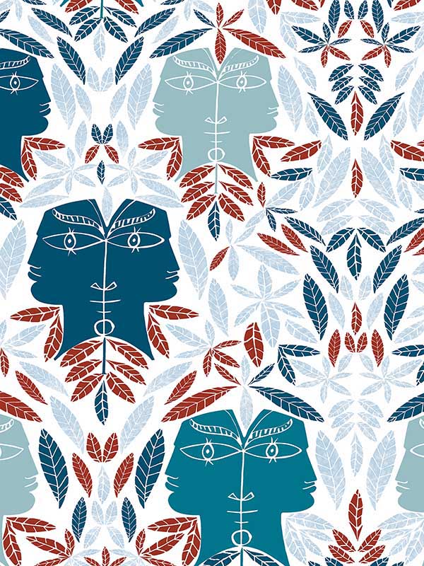 Scalamandre WH000036470 Cap Dail Bleu Wallpaper