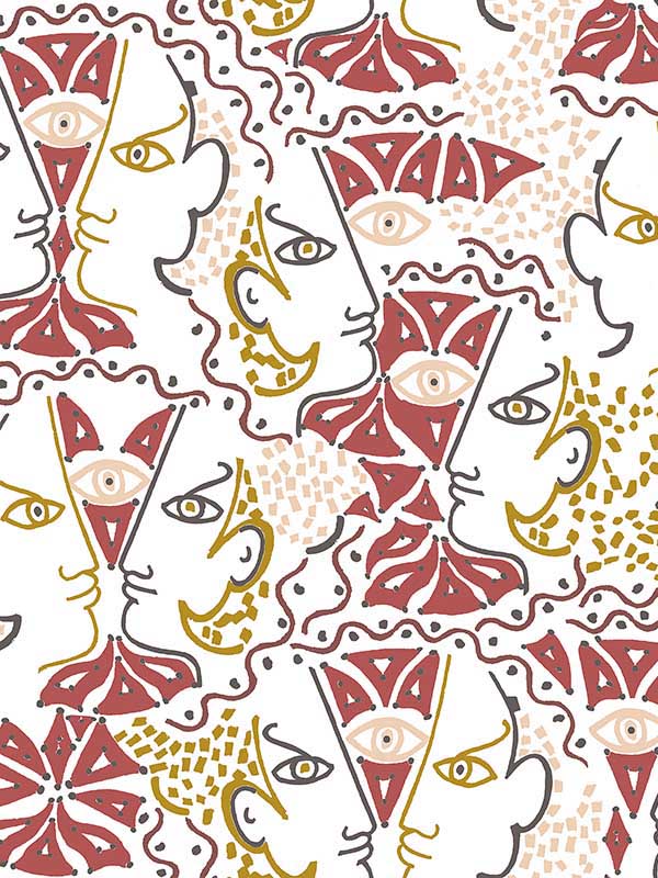 Scalamandre WH000046468 Union Terracotta Wallpaper