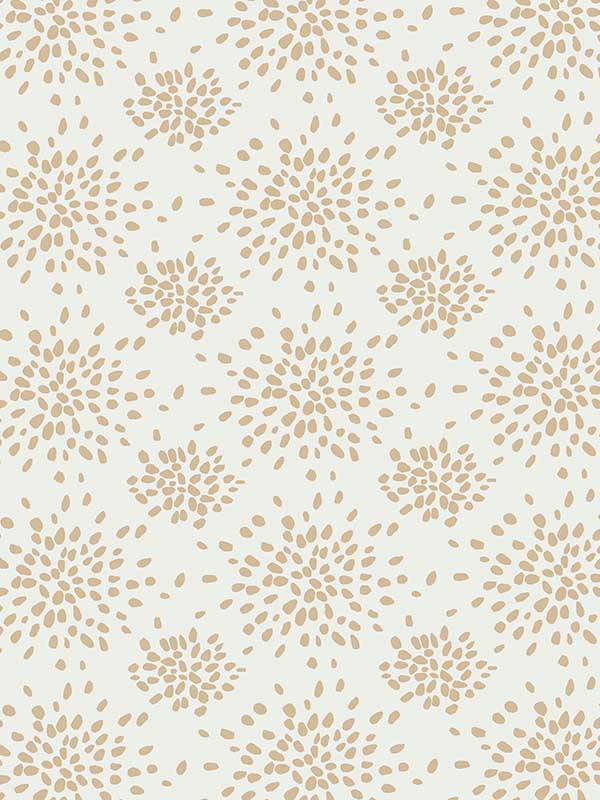 Scalamandre WHN000AP1020 Fireworks Beige On White Wallpaper