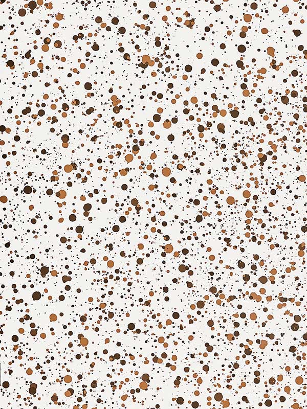 Scalamandre WHN000CP0153 Spatter Brown On White Wallpaper
