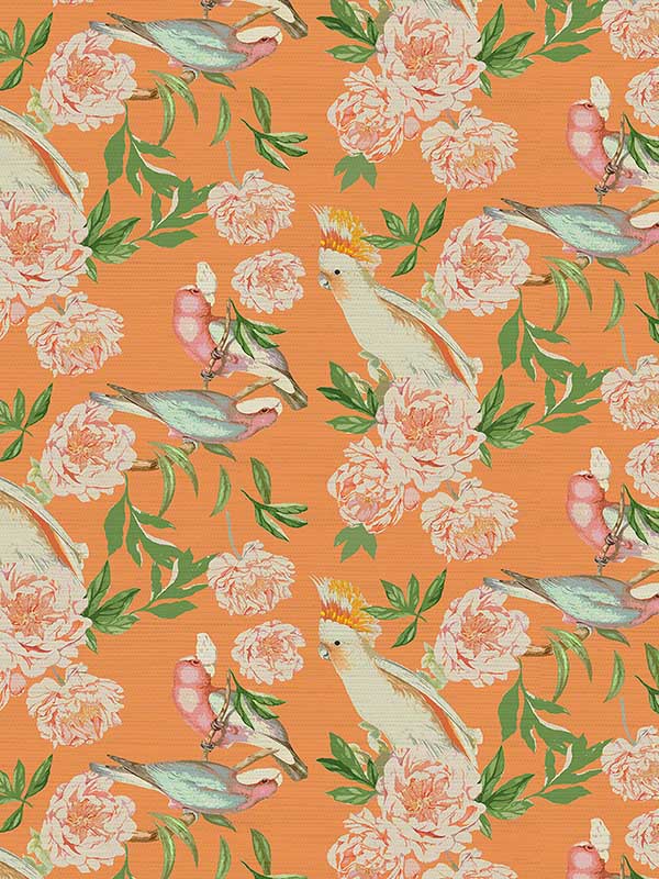 Scalamandre WNM0001PEON Peony Inspira Bellini Wallpaper