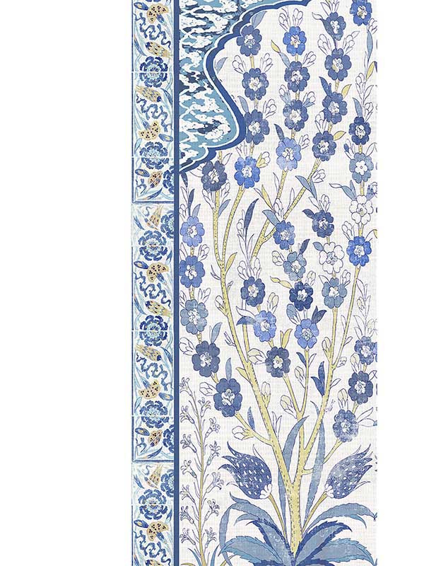 Scalamandre WNM0001TLDL Tree Of Life Dyptich Double Classic Left Panel Wallpaper