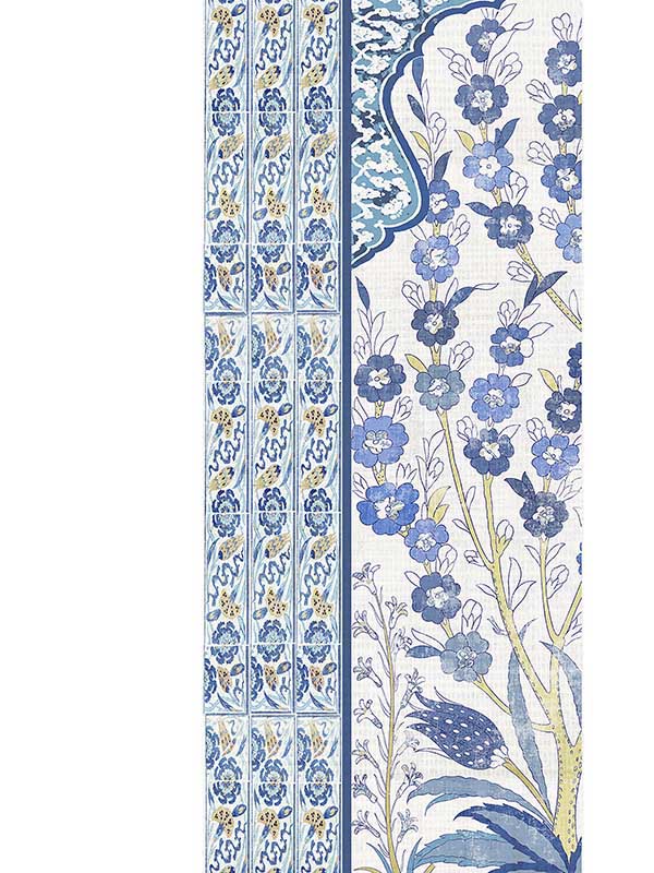 Scalamandre WNM0001TLSL Tree Of Life Dyptich Single Classic Left Panel Wallpaper