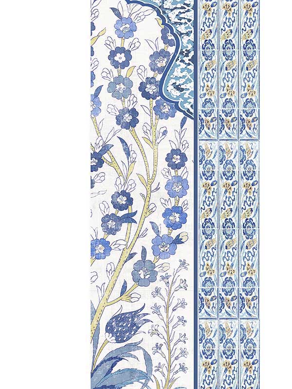 Scalamandre WNM0001TLSR Tree Of Life Dyptich Single Classic Right Panel Wallpaper