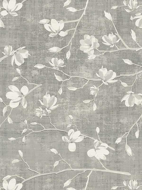 Scalamandre WNM0002BLOO Bloom Silver Wallpaper