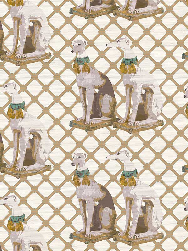 Scalamandre WNM0002REGA Regal Greyhound Luxe Wallpaper