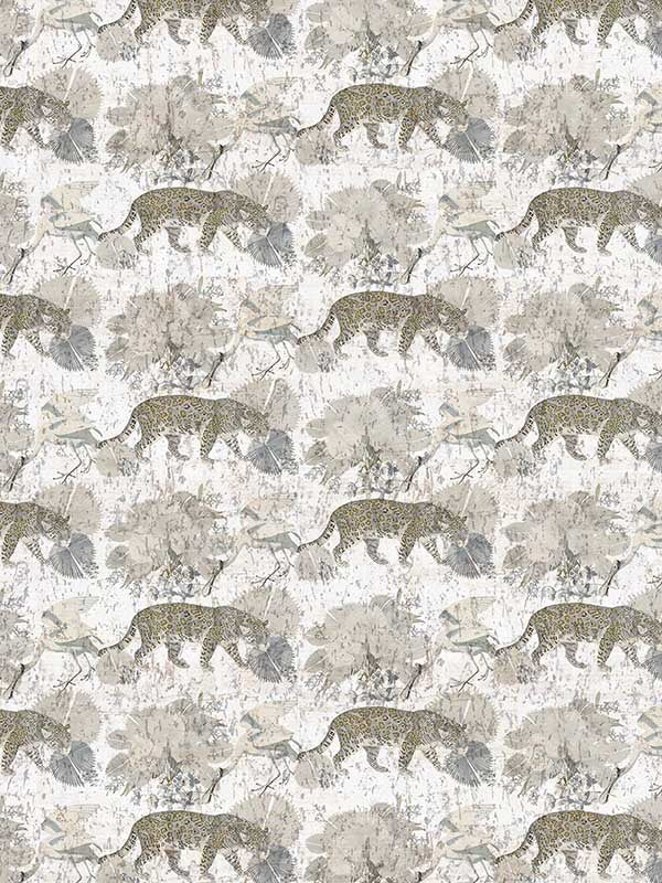 Scalamandre WNM0003LEOP Leopard Walk Cameo Wallpaper
