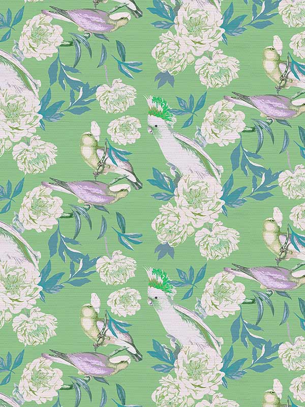 Scalamandre WNM0003PEON Peony Inspira Tropical Wallpaper