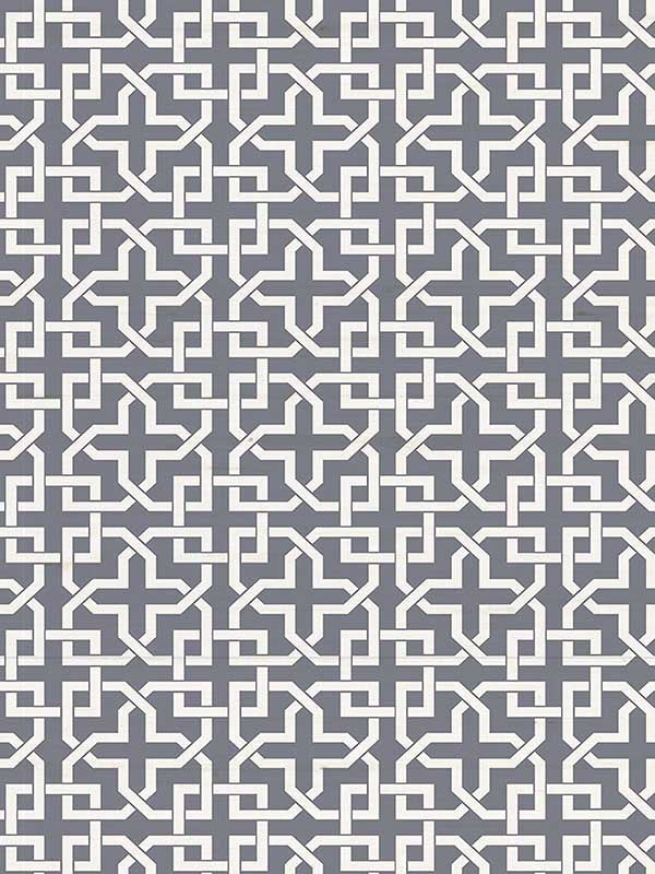 Scalamandre WNM0007INFI Infinity Mod Slate Wallpaper