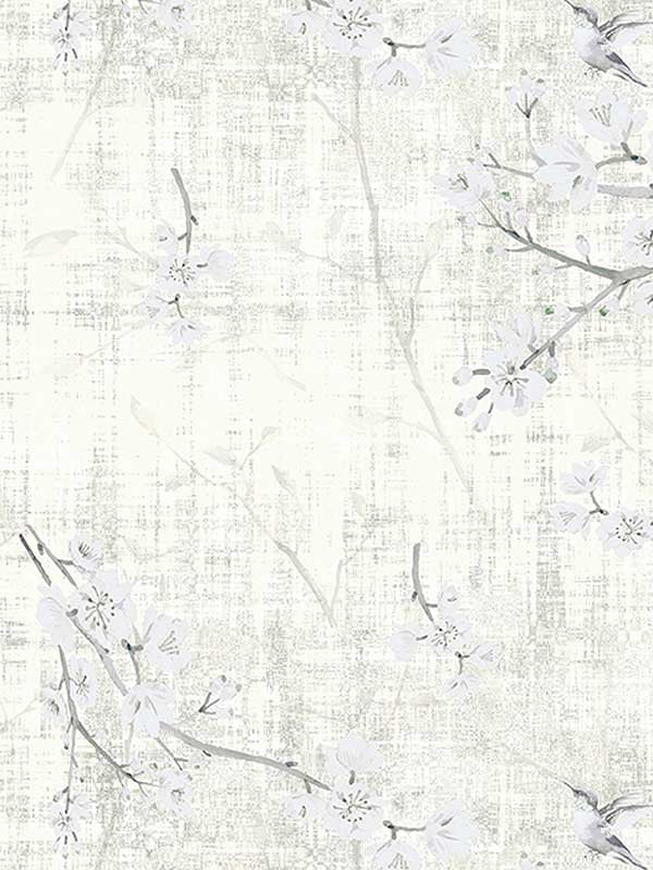 Scalamandre WNM1024BLOS Blossom Fantasia Ivory Wallpaper