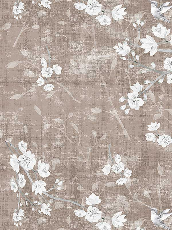 Scalamandre WNM1033BLOS Blossom Fantasia Mocha Wallpaper