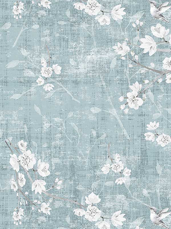 Scalamandre WNM1044BLOS Blossom Fantasia Slate Wallpaper