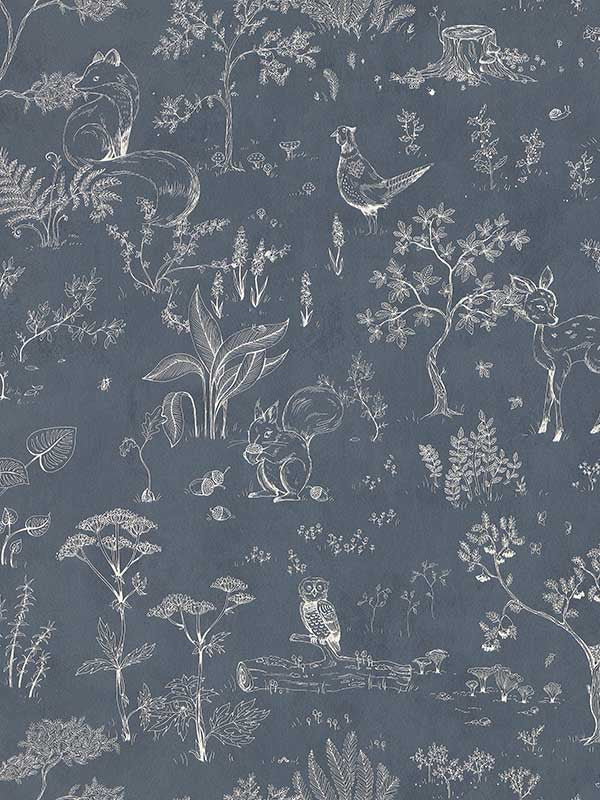 Scalamandre WSB00760232 Hollie Dark Blue Wallpaper
