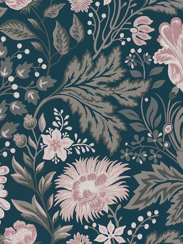 Scalamandre WSB00960400 Ava Dark Blue Wallpaper
