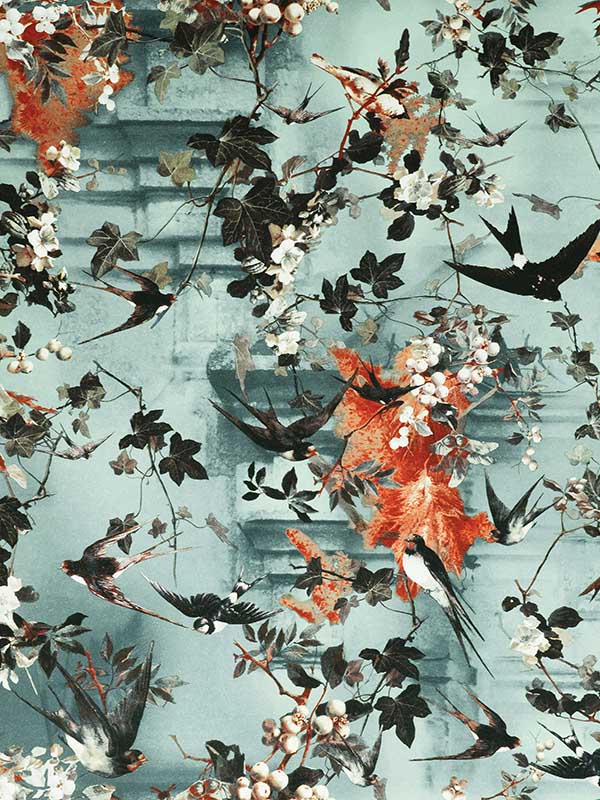 Scalamandre WH000023306 Hirondelles Ete Wallpaper