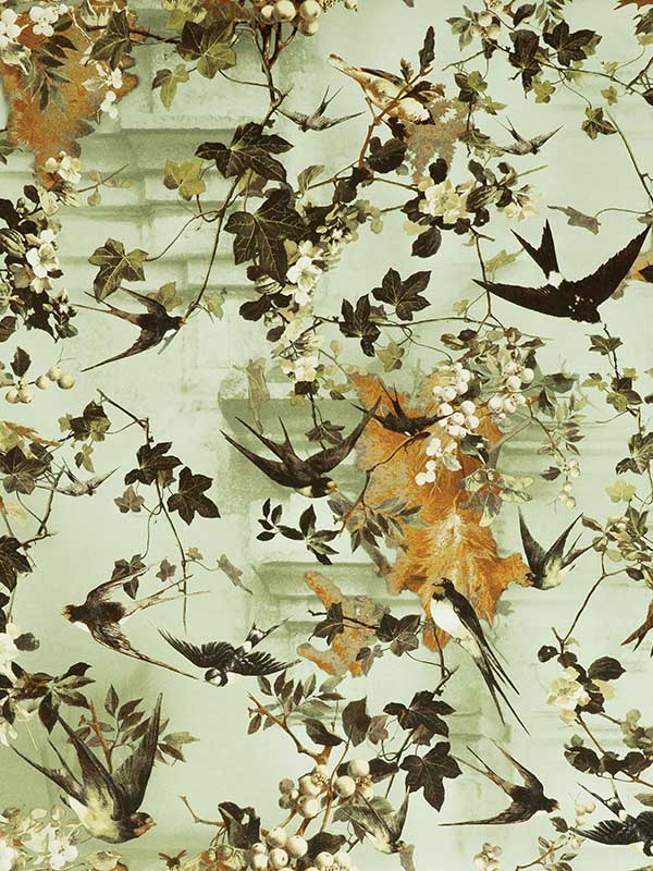 Scalamandre WH000033306 Hirondelles Automne Wallpaper